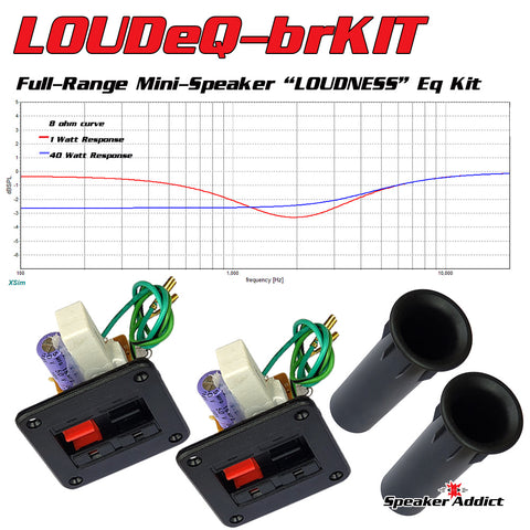 LOUDeQ Equalizer Full Range Mini Speaker Near Field monitor Flared port tube KIT