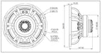 10CRF6430 - 10” coaxial with planar ribbon HF