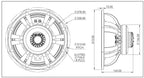 12CRF6430 - 12”coaxial with planar ribbon HF