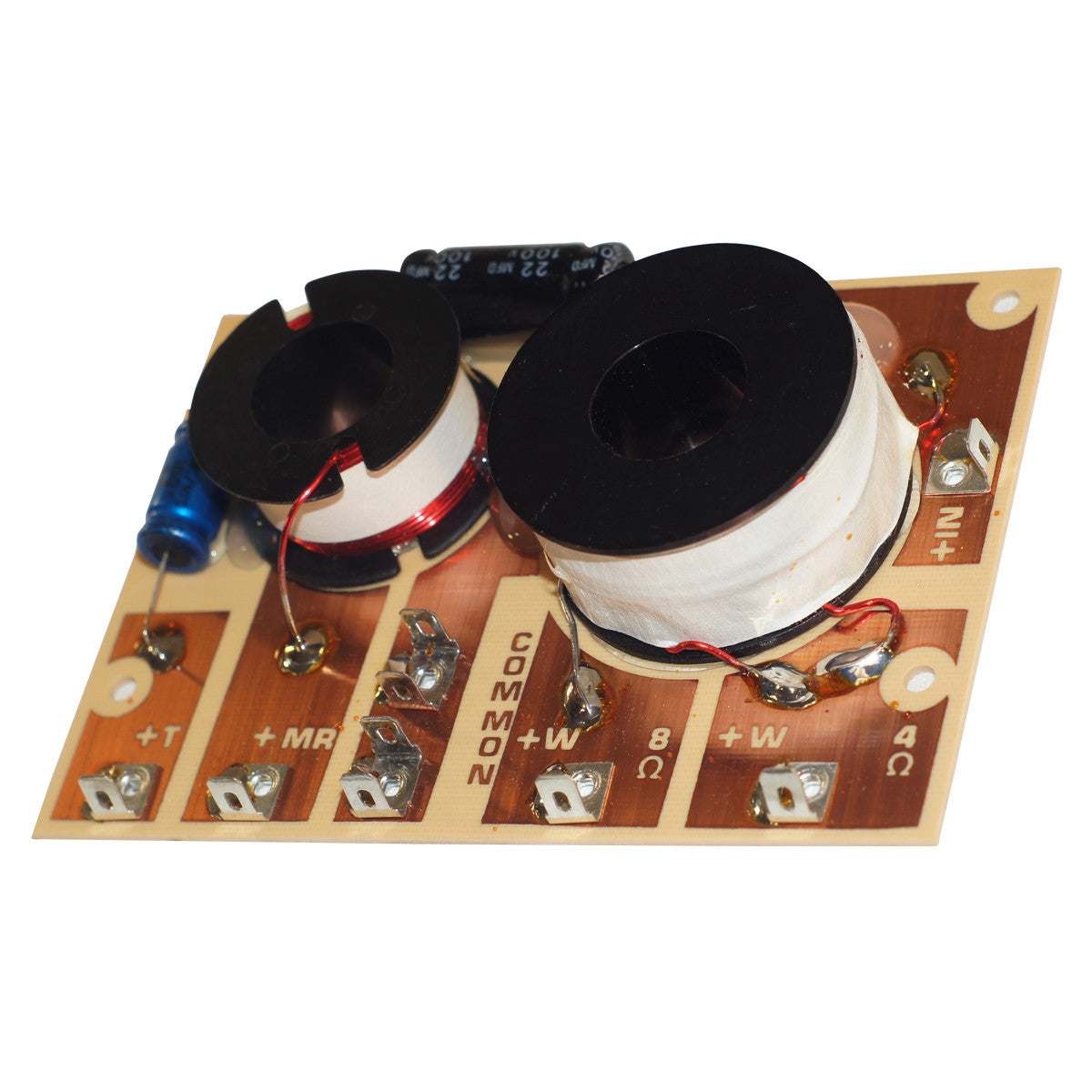 3 way 800Hz/5KHz Passive Crossover, 4 or 8 ohm woofer & 8 Ohm Mid & Tweeter